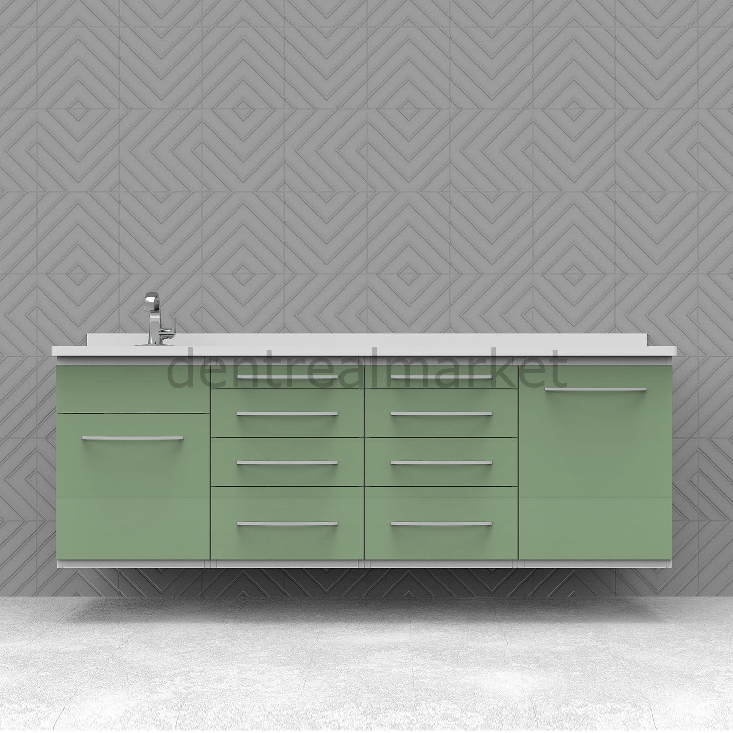 Grup Dental Wall-Mounted Clinic Workbench - Laminate Top AN06