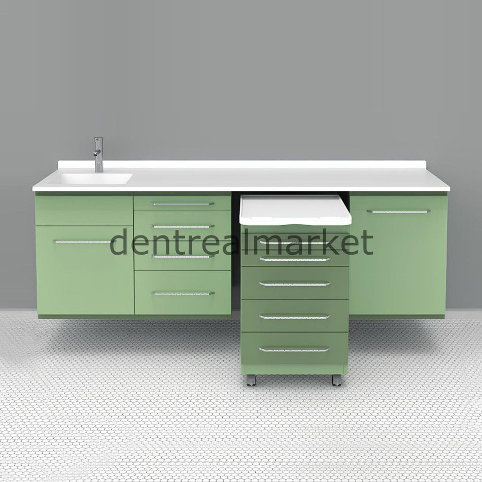 Grup Dental Wall-Mounted Clinic Counter - Corian Worktop AN05
