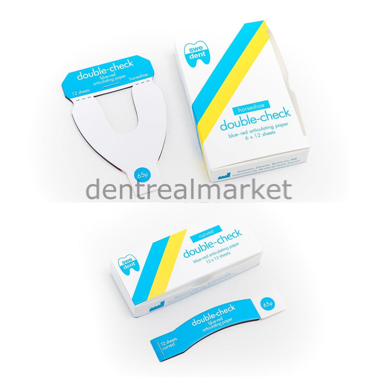 Swedent Double-Check Articulating Paper — Horseshoe — Pack of 6