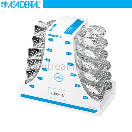 Asa Dental Rimlok Perforated Serrated Measuring Spoon Set, 12-Piece