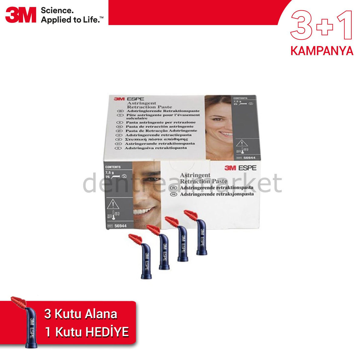Solventum (3M) Astringent Paste Hemostatic Retraction Paste - 25 Capsules - 3+1 Promo