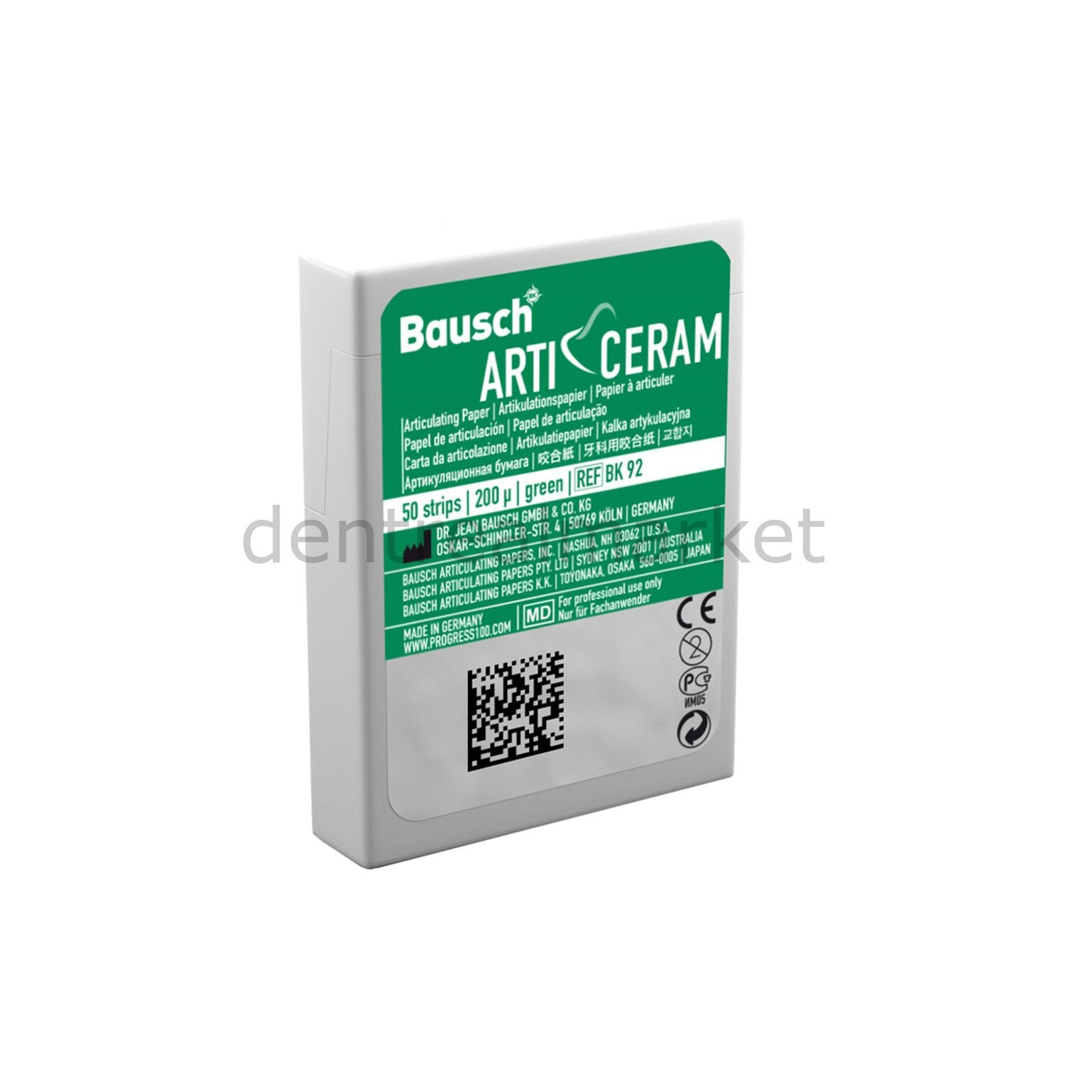 Bausch Arti-Cream Articulating Paper 200 µm Pack of 50 BK92