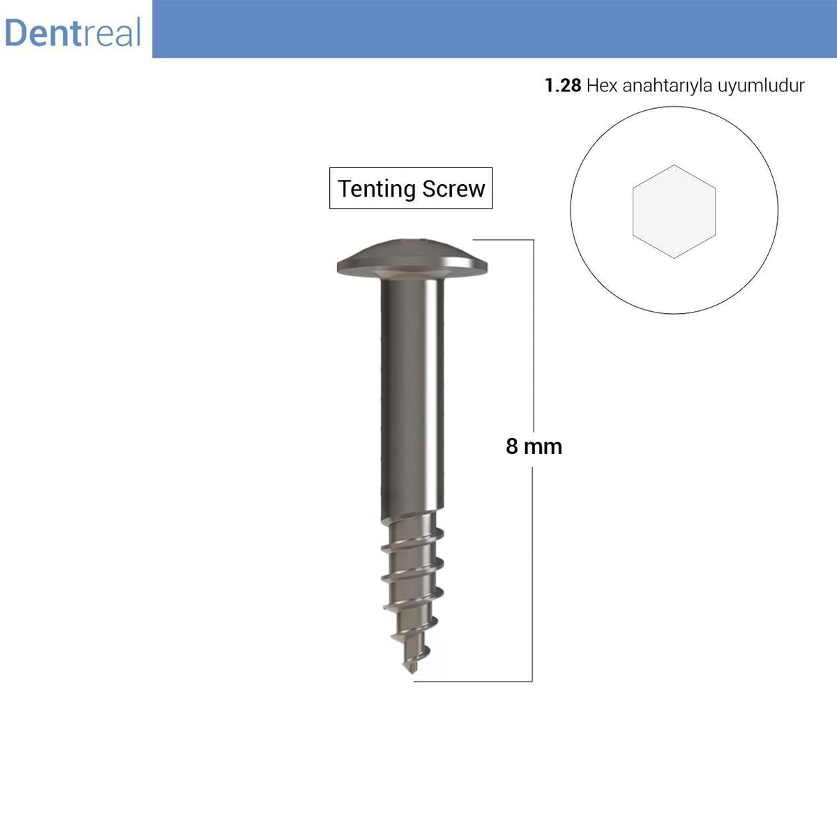Bonefix GBR Tenting Screw – Half Threaded Tentig Screw 5 Pcs