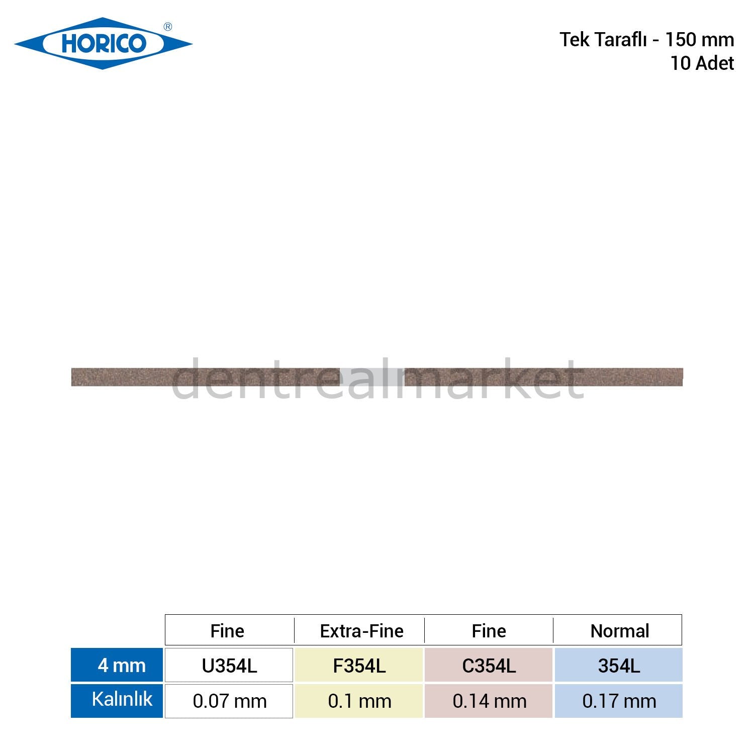 Horico Diamond Interproximal Strip – Single-Sided – Pack of 10