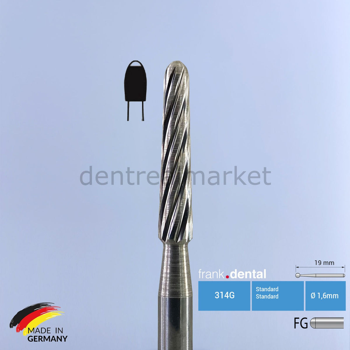 Frank Dental Carbide Adhesive Remover & Debonding Bur — Turbine 22ALGK