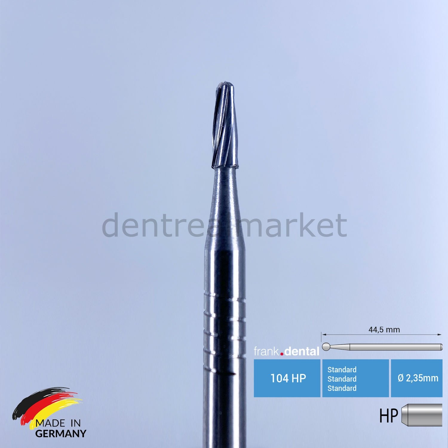 Frank Dental Tungsten Carbide Bur for Straight Handpiece C23R Pack of 5