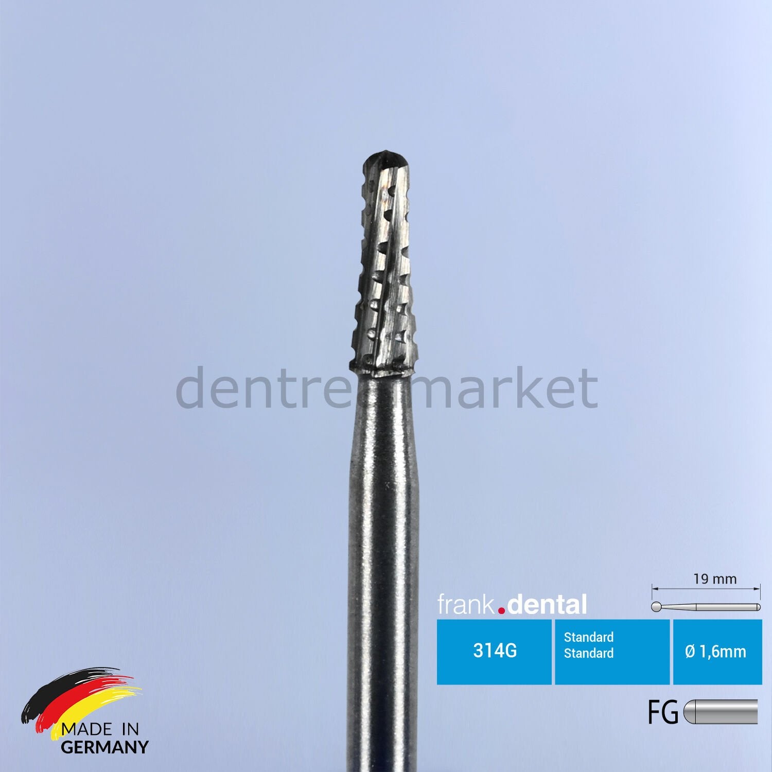 Frank Dental Tungsten Carbide Bur for Turbine - C33 - 5 pcs