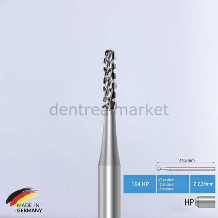 Frank Dental Tungsten Carbide Bur Straight HP — C33R — 5 pcs