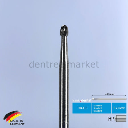 Frank Dental Tungsten Carbide Bur for Straight Handpiece — C7 — Pack of 5