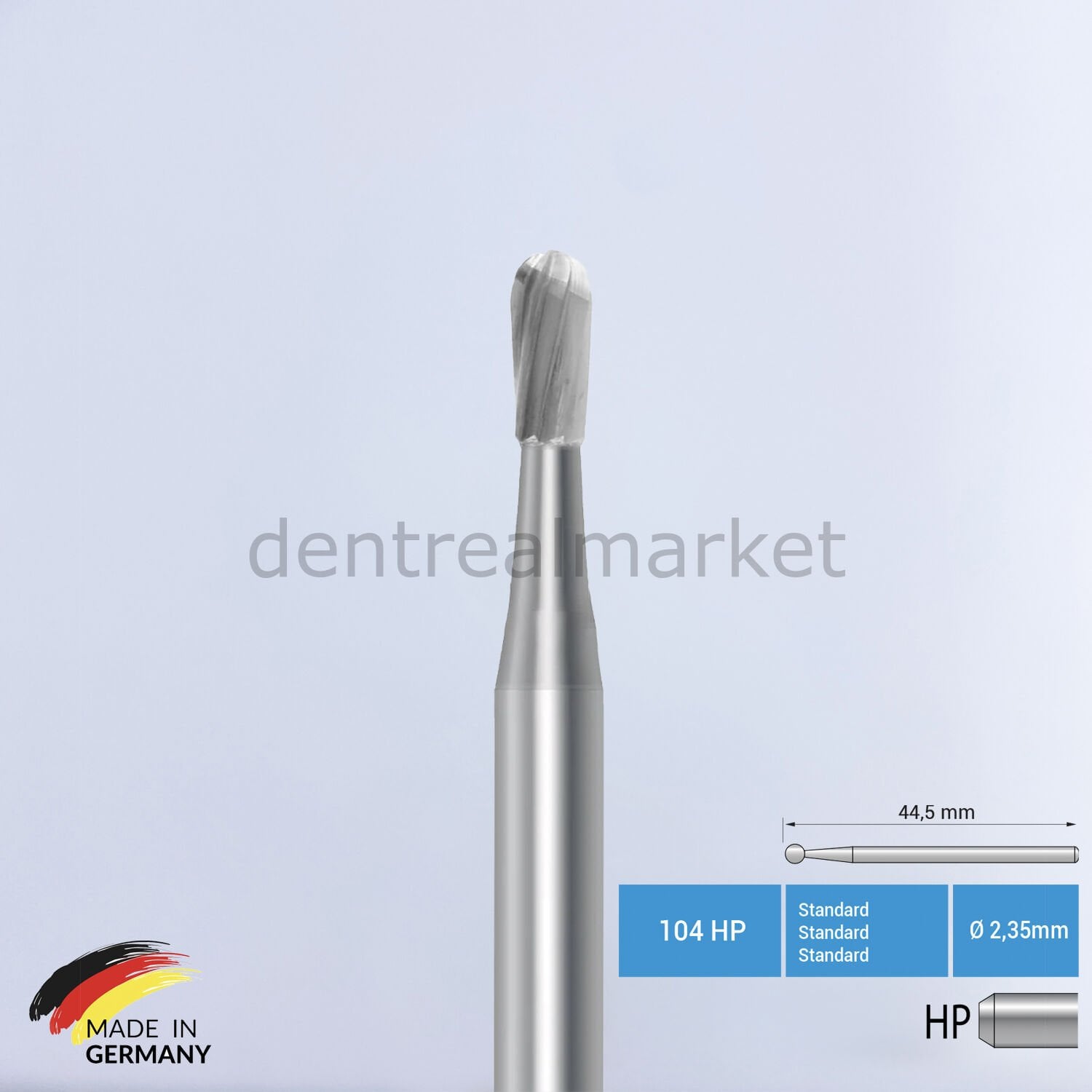 Frank Dental Tungsten Carbide Bur for Straight Handpiece — C7L — Pack of 5