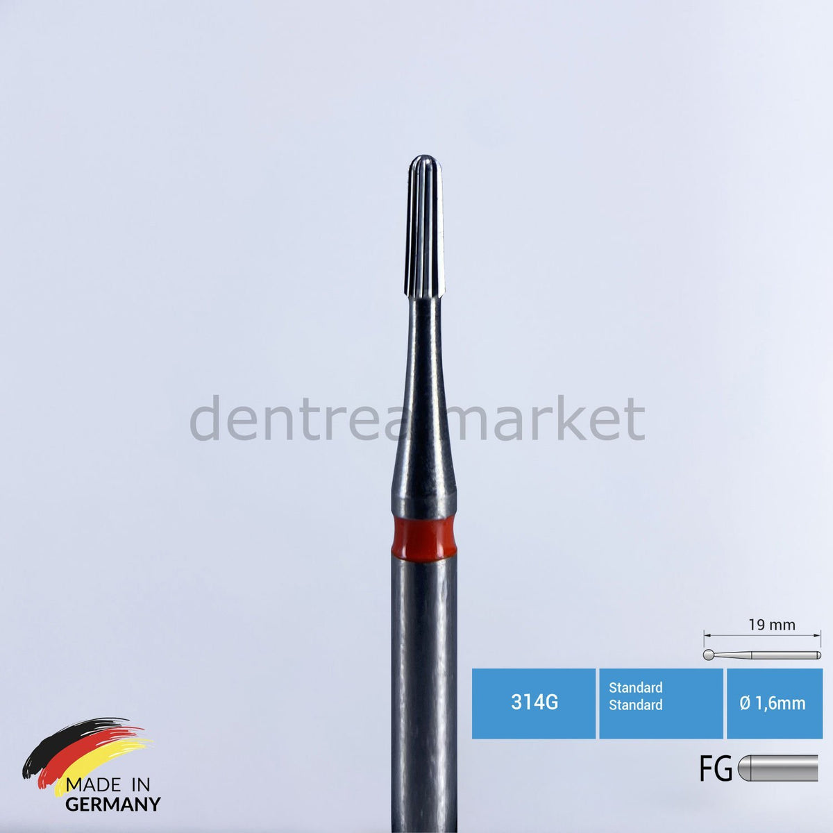 DentrealStore - Frank Dental Carpid Composite Finishing & Polishing Bur - C247 - for Air Turbine