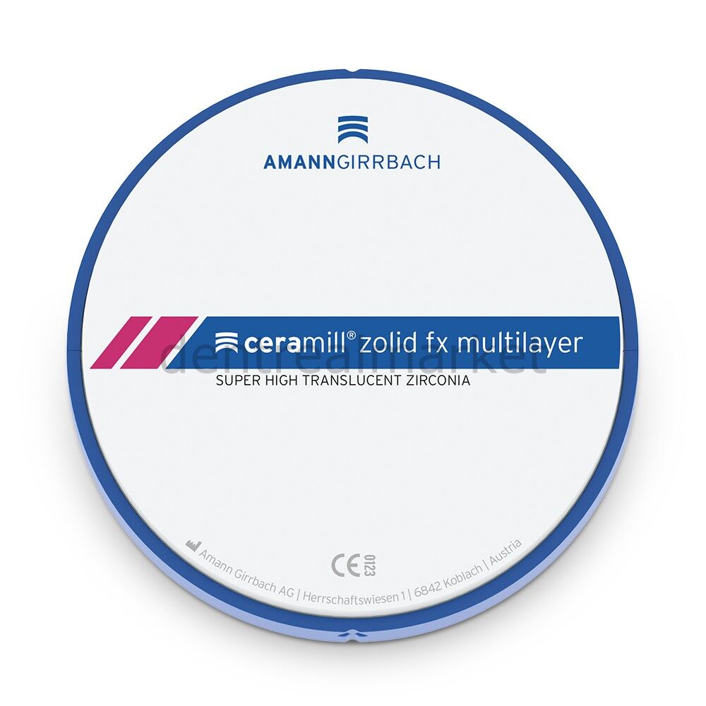 Amanngirrbach Zolid FX Multilayer Zirconia Disk 98 x 14 mm