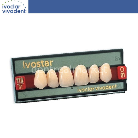 Ivoclar Vivadent Ivostar 3-Layer Acrylic Upper Anterior Teeth Set of 6