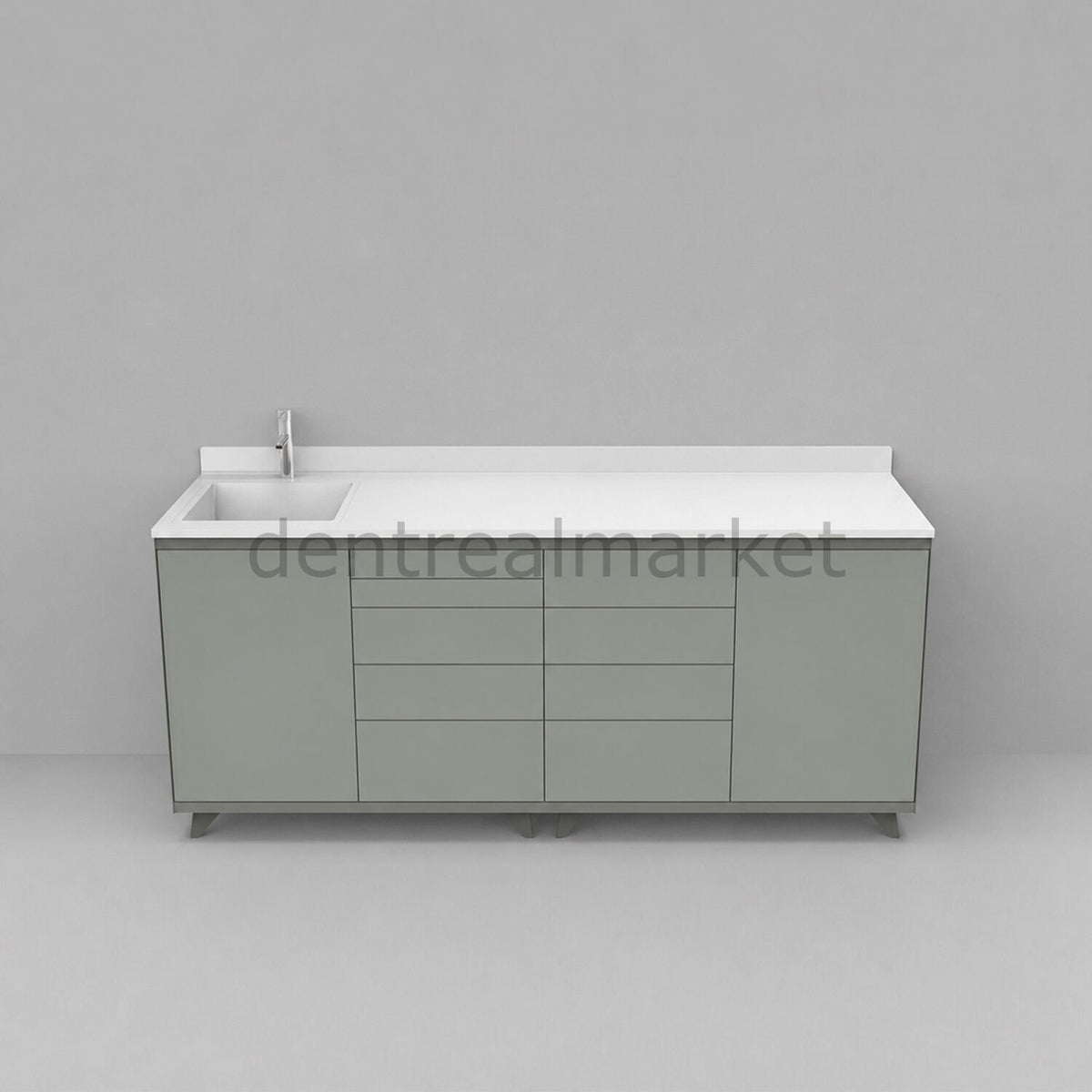 Grup Dental Coral Series Clinic Counter - Glass Top CRL01