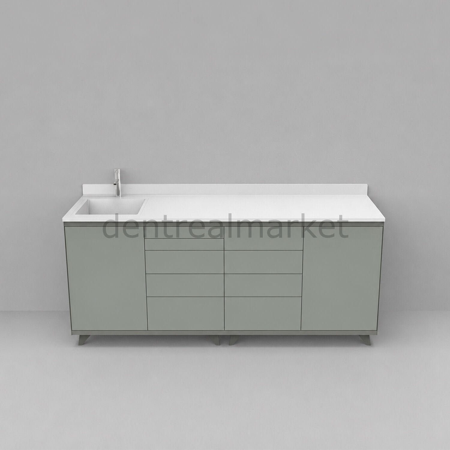 Grup Dental Coral Series Clinic Counter - Glass Top CRL01
