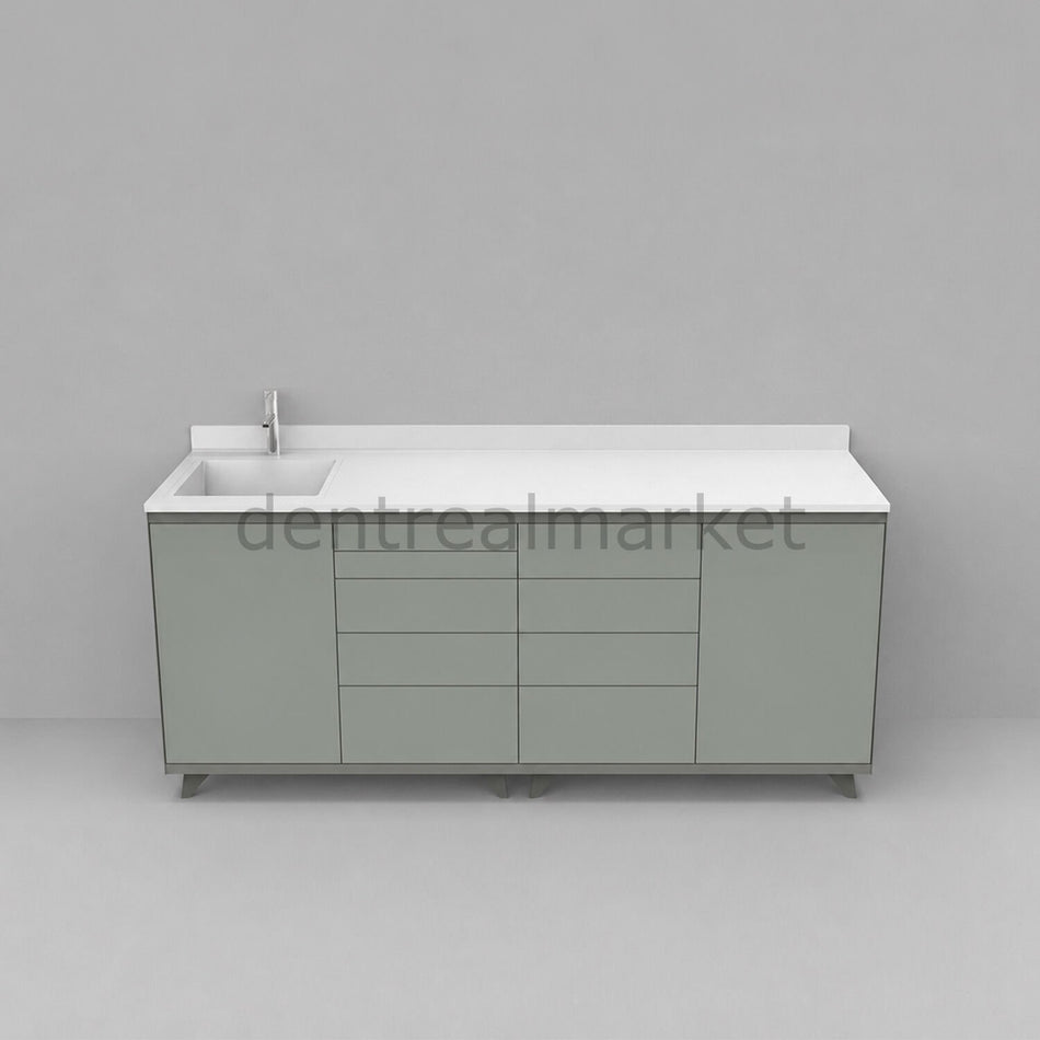 Grup Dental Coral Series Clinic Counter - Glass Top CRL01