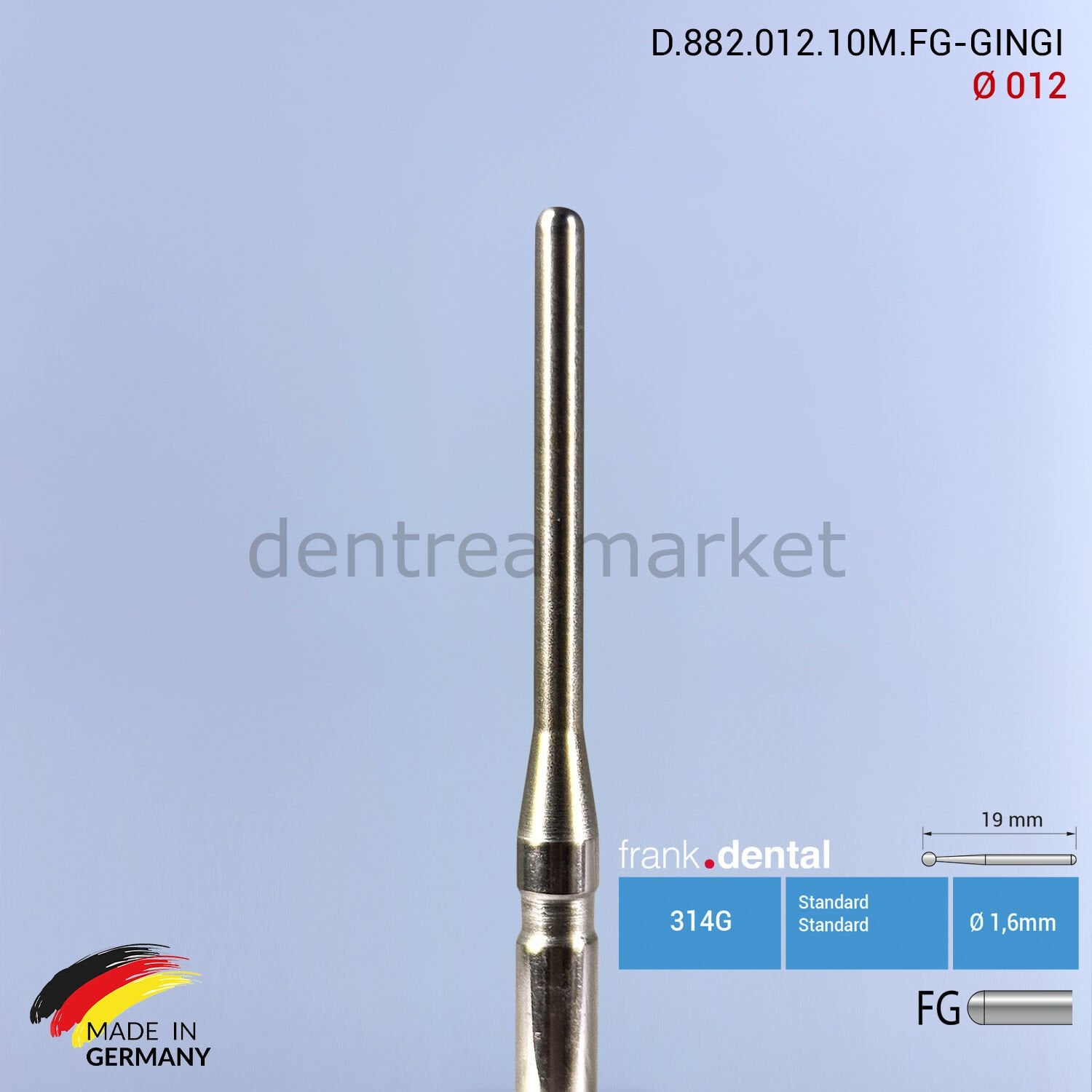 Frank Dental Gingiburs Soft Tissue and Gingivectomy Bur 882 Ø 012