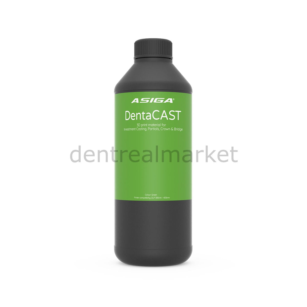 Asiga DentaCAST 3D Printing Castable Resin 1 kg - Green