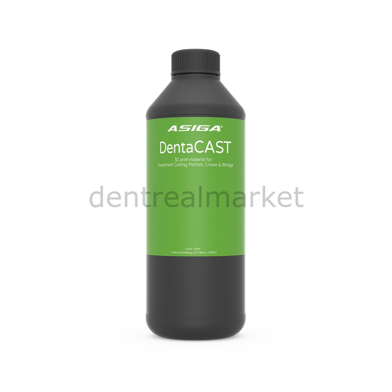 Asiga DentaCAST 3D Printing Castable Resin 1 kg - Green