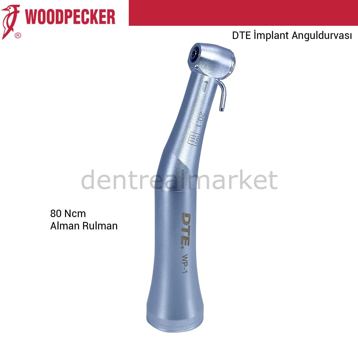 Woodpecker DTE Implant Contra-Angle — 20:1 — 80 Ncm