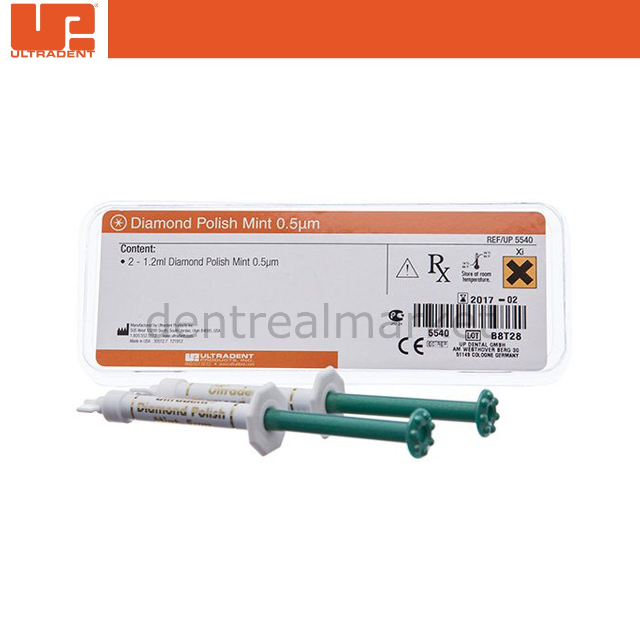 Ultradent Diamond Polish Mint 0.5 μm Polishing Paste for Composite