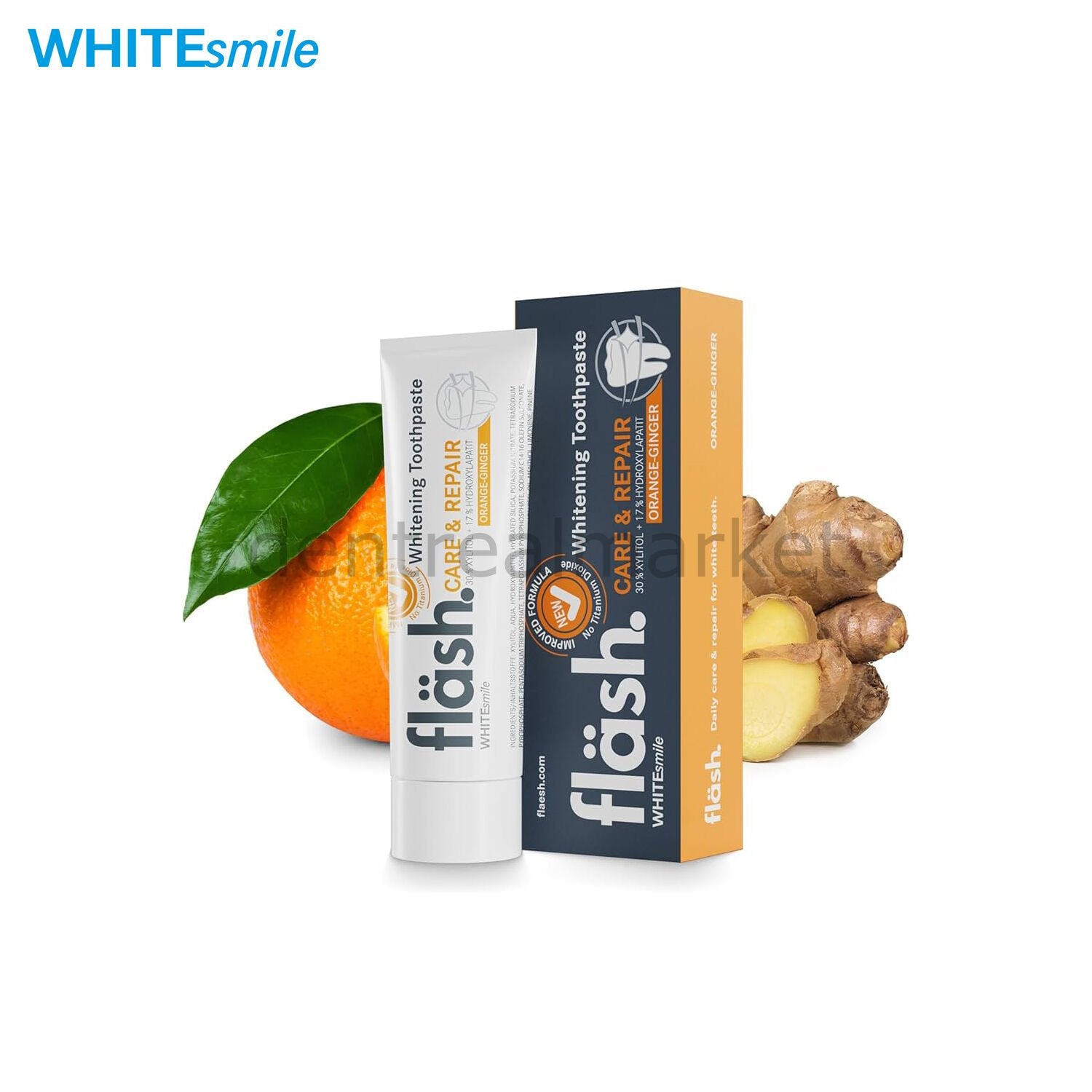 White Smile Flash Whitening Toothpaste Orange & Ginger