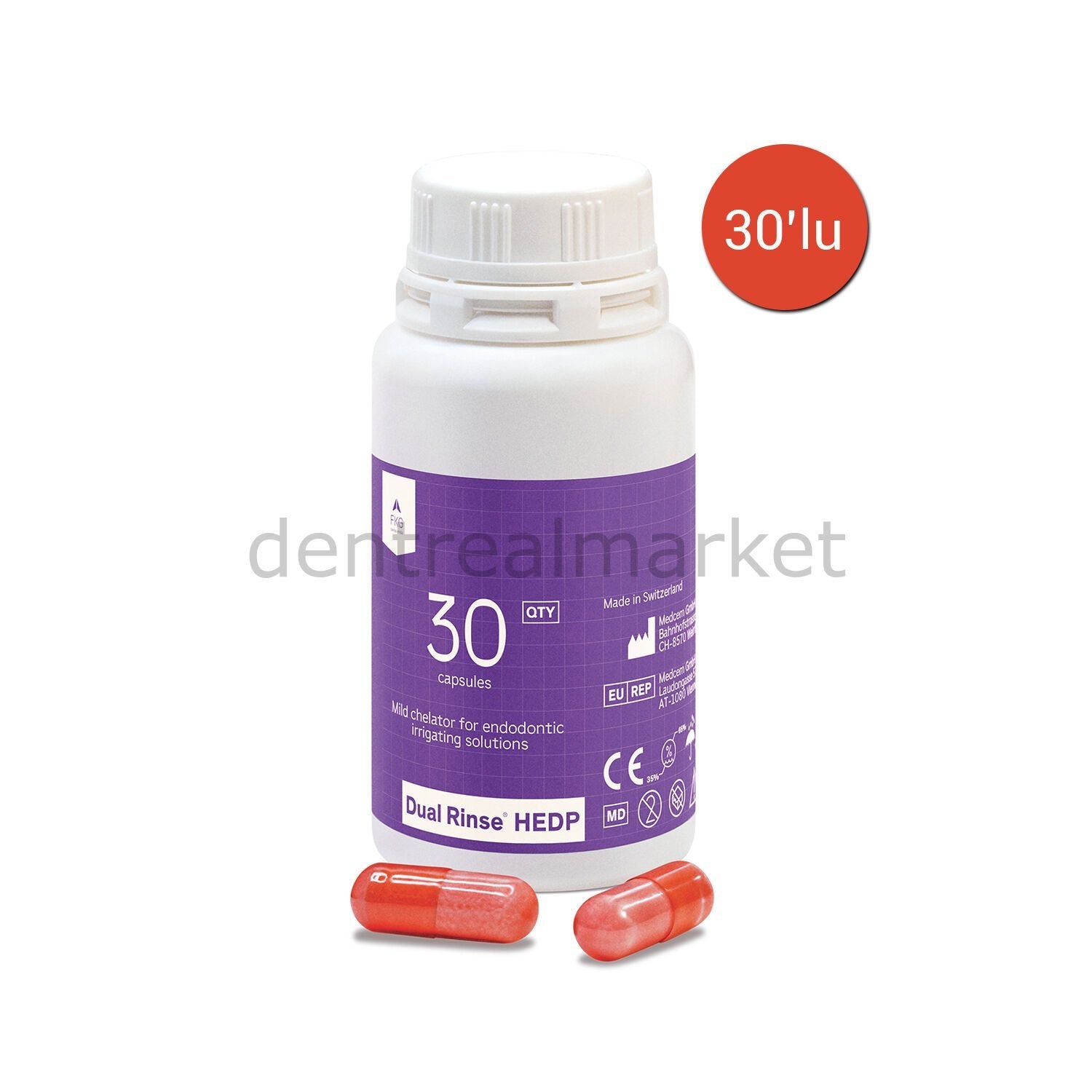 FKG Swiss Endo Dual Rinse HEDP Root Canal Disinfection - 30 Count