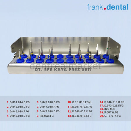 Frank Dental Dt. Efe Kaya Onlay-Overlay Bur Set