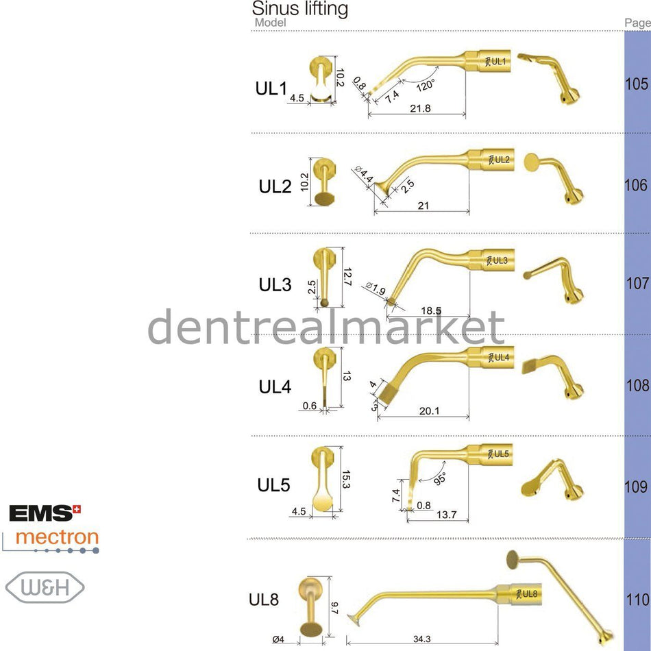 Woodpecker Ultrasurgery Sinus Lifting Tip UL4 — Woodpecker / Mectron / EMS