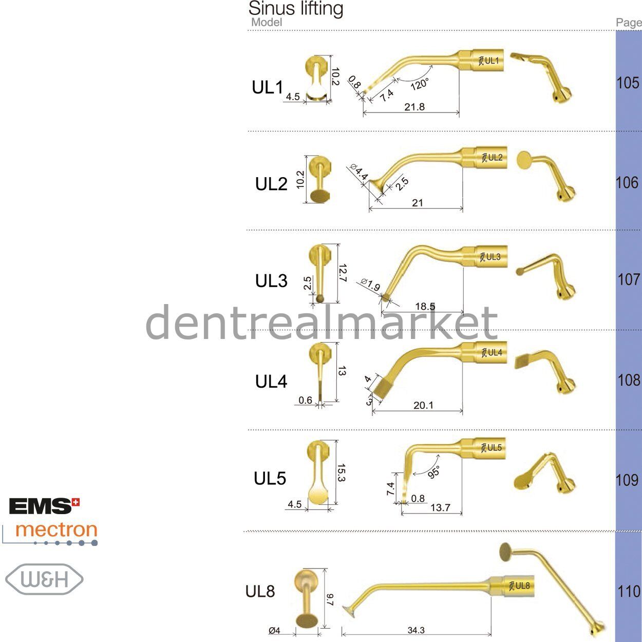 Woodpecker Ultrasurgery Sinus Lifting Tip UL3 — Woodpecker / Mectron / EMS