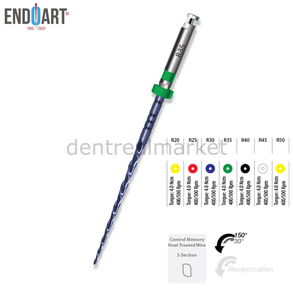 EndoArt Expert Blue Reciprocating Endodontic File
