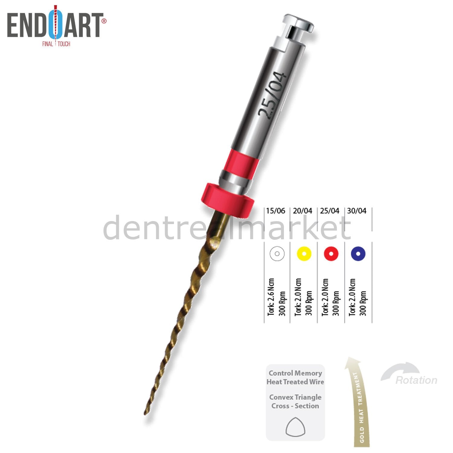 EndoArt Pedo Gold Pediatric Endodontic File — 18 mm