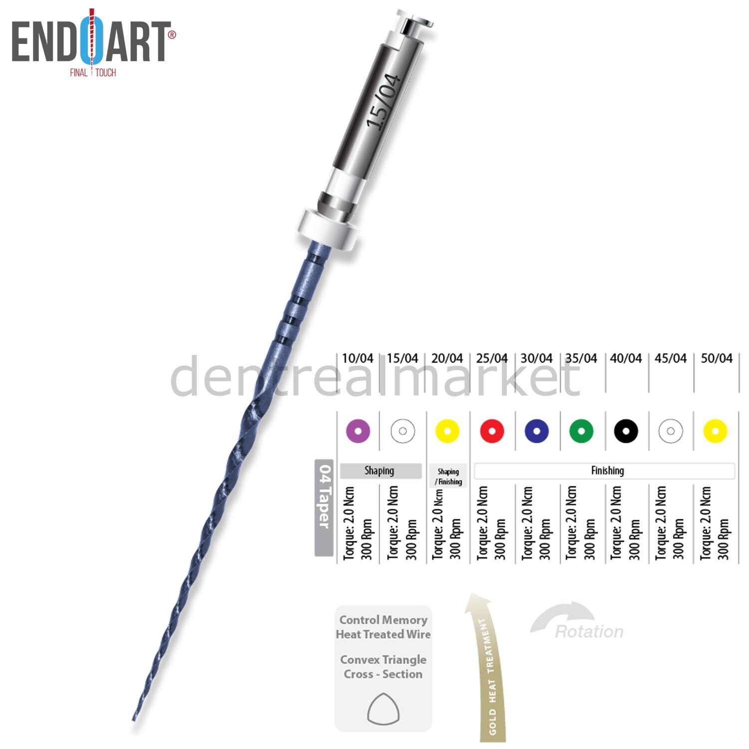 EndoArt Smart Blue Canal File — .04 Taper