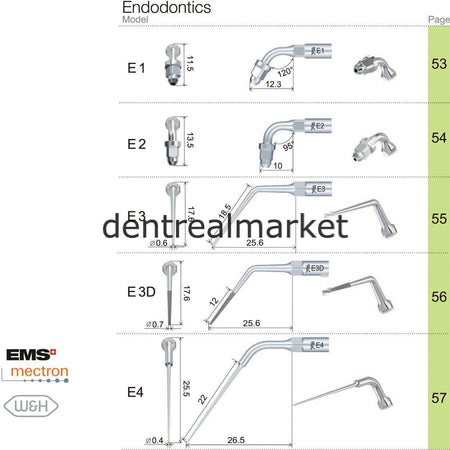 Woodpecker Scaler Endodontic Tip E3 – Compatible with EMS, Mectron, Woodpecker, and W&H