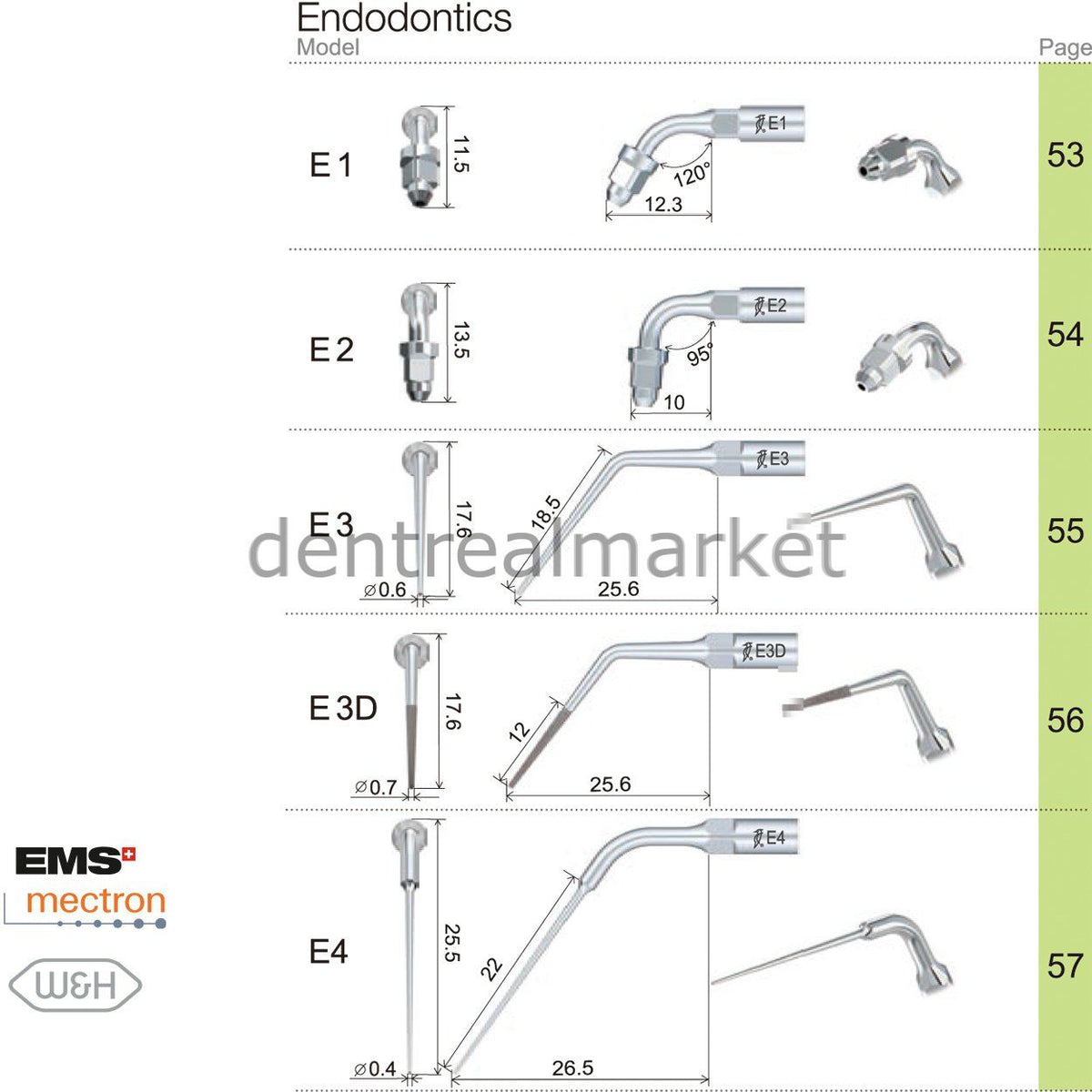 Woodpecker E10 Endodontic Scaler Tip - EMS, Mectron, Woodpecker, W&H Compatible