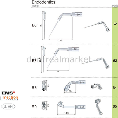 Woodpecker Endodontic Scaler Tip E1 – EMS, Mectron, Woodpecker, W&H Compatible