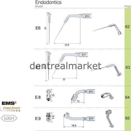 Woodpecker E12D Endodontic Scaler Tip - EMS, Mectron, Woodpecker, W&H Compatible