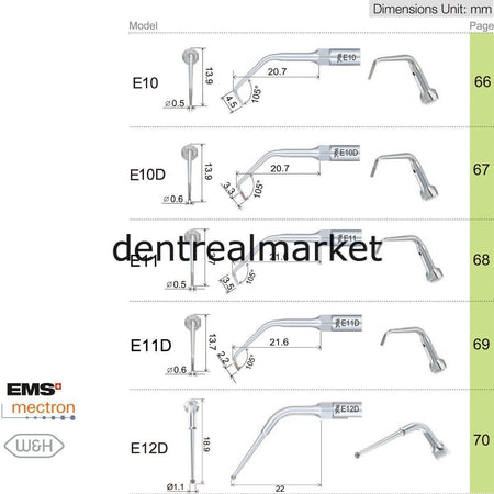 Woodpecker Scaler Endodontic Tip E5 – Compatible with EMS, Mectron, Woodpecker, and W&H