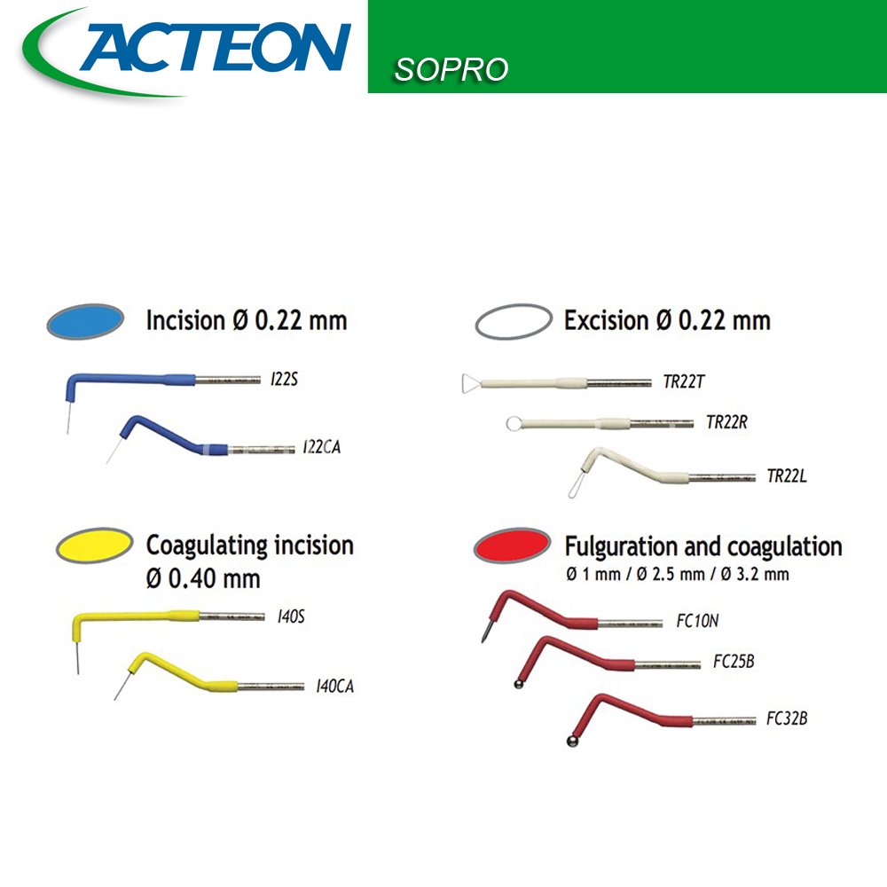Acteon Sopro Servotome II Electrosurgery Tips — Set of 10