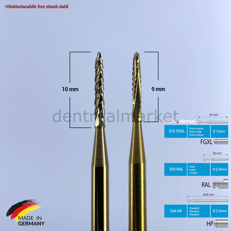 Frank Dental Titanium Carbide Surgical Bur Set — Root Separation, Bone Cutting