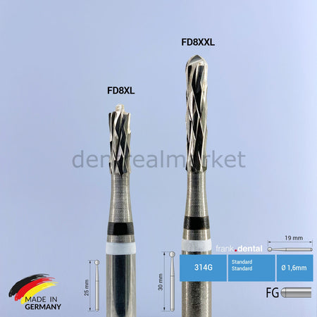 Frank Dental Aggressive Metal Crown Cutting Bur — 2 pcs