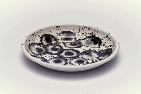 Kapka - Floral Madness Big Plate - Enamel Vintage Look Washable Plate / Kapka