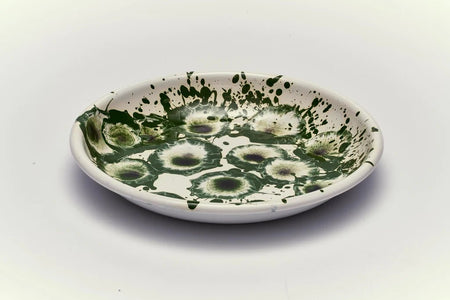 Kapka - Floral Madness Big Plate - Enamel Vintage Look Washable Plate / Kapka