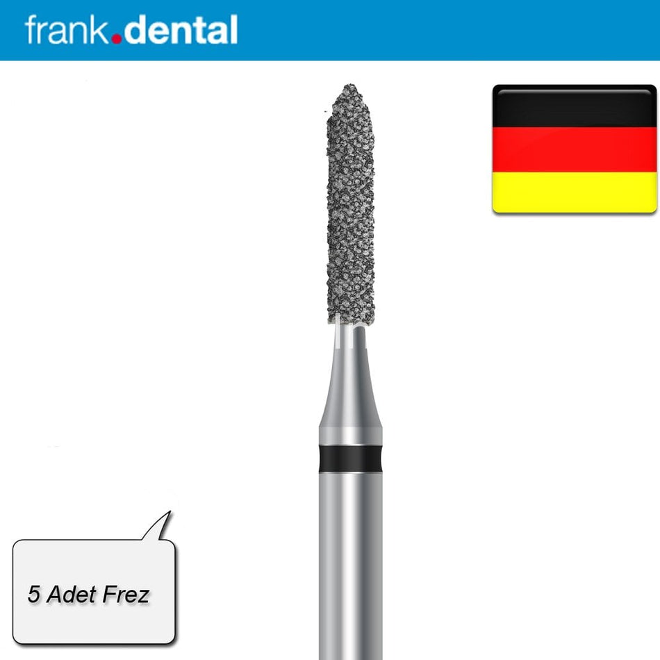 DentrealStore - Frank Dental Dental Natural Diamond Bur - 884 Diamond Cylinder Bur - For Turbine - 5 Pcs