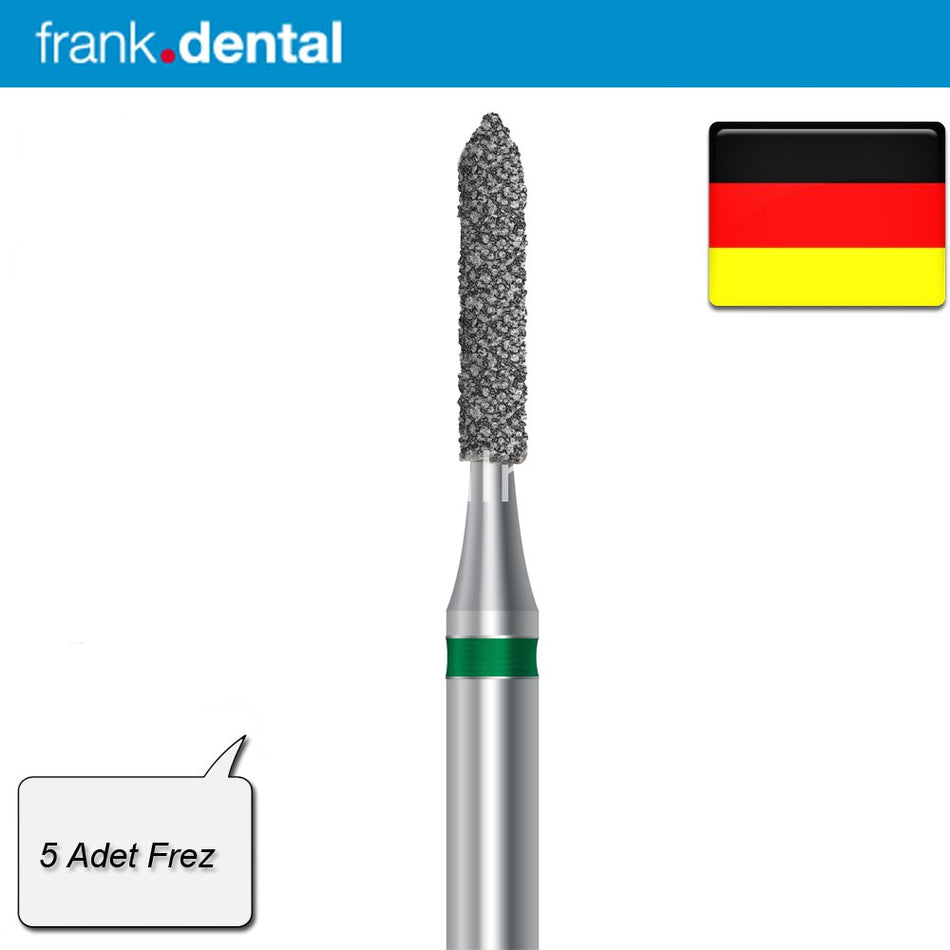 DentrealStore - Frank Dental Dental Natural Diamond Bur - 884 Diamond Cylinder Bur - For Turbine - 5 Pcs