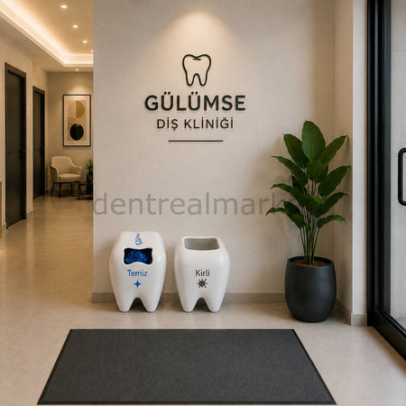 New Dent Tooth-Shaped Shoe Cover Dispenser with Waste Bin