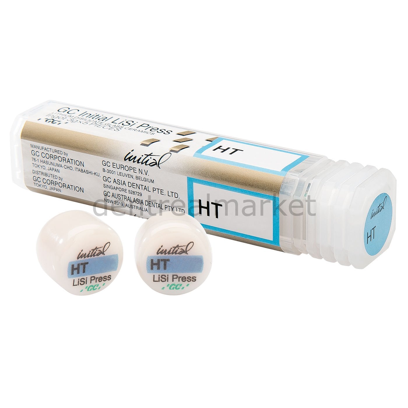 GC Dental Initial LiSi Press Ingot HT - Lithium Disilicate Glass Ceramic