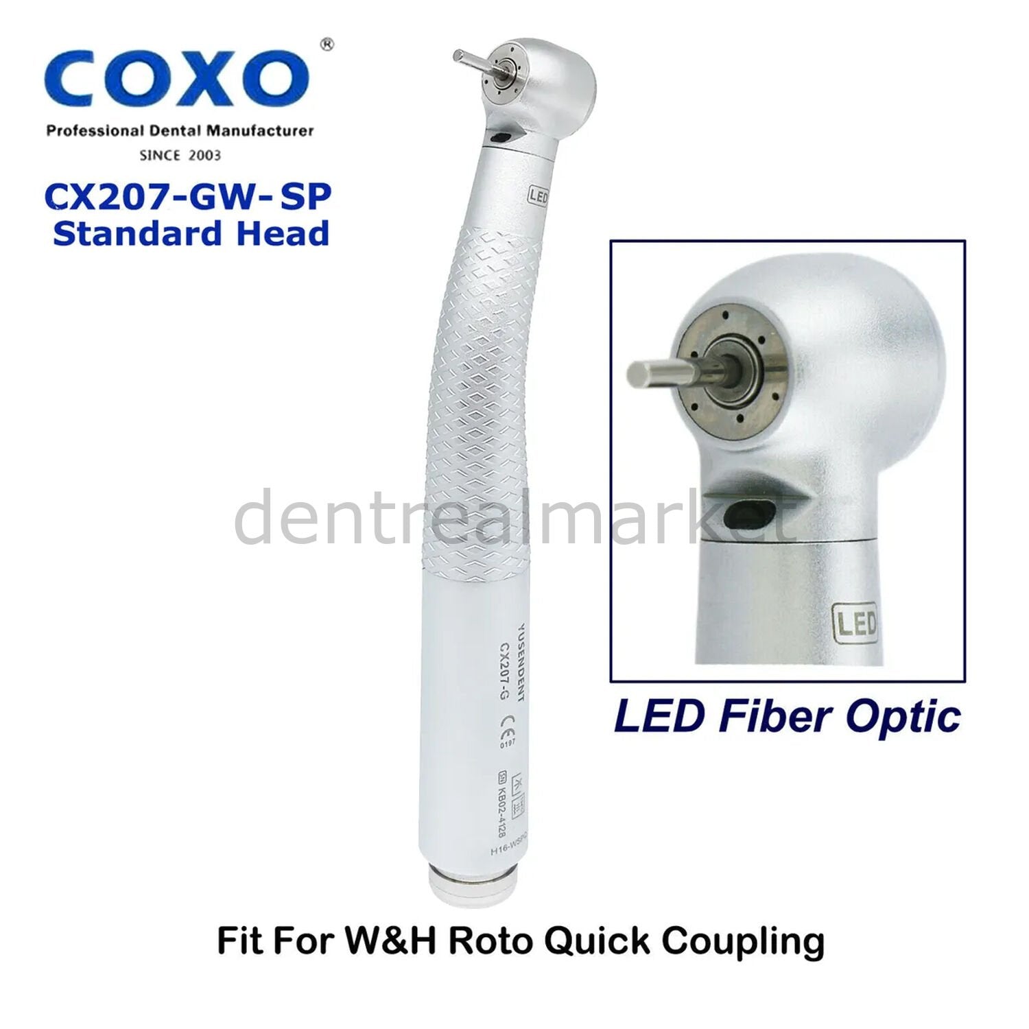 Coxo W&H-Type Push-Button Fiber-Optic Turbine