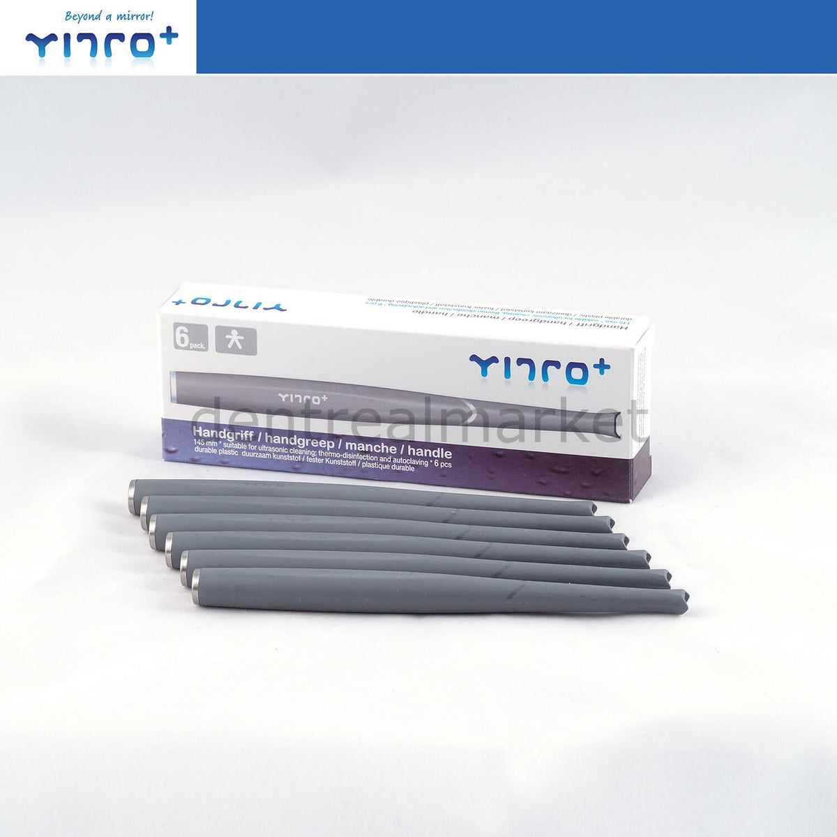 Yirro Plus Handle Grey Mirror Handle Pack of 6