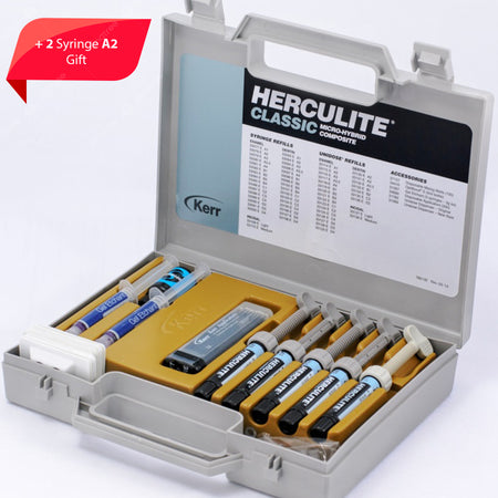 DentrealStore - Kerr Herculite Classic Micro Hibrit Composite Standart Set + 2 Syringe A2 Gift